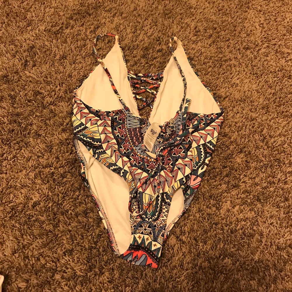 Colorful patterned one piece bathing suit - Picture 2 of 5